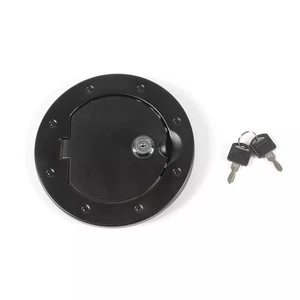 Locking Door Gas Cap Tank Fuel Filler Cover for 2007-2018 Jeep Wrangler JK - Foto 1 di 11