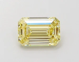 Emerald 1.27ct Fancy Light Yellow VVS2 IGI Certified Loose Lab Grown Diamond - Picture 1 of 3