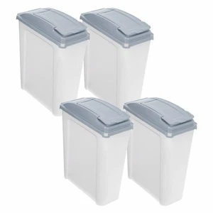 4 x 25L Slimline Plastic Recycle Bin Waste Storage Dustbin Kitchen/Home/Garden - Picture 1 of 8