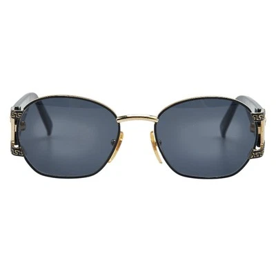 Gafas de sol VERSACE Medusa MOD.S61 COL.16L negras doradas ovaladas de plástico Foto 1 de 4