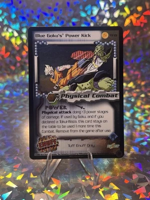 DBZ Dragon Ball Z Blue Goku’s Power Kick  Foil #TF19 Tuff Enuff Limited Card MP - Image 1 of 2