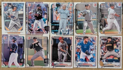 Lote de 10 tarjetas Bowman 2014, 2015 y 2021 Foto 1 de 4