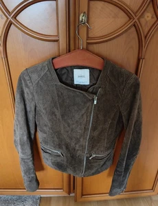 Echte Wildleder Bikerjacke von Mango – Damen - Bild 1 von 4