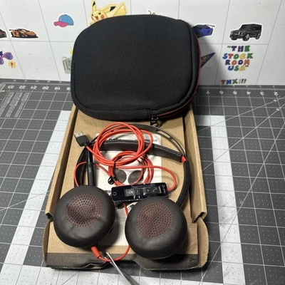 NEW Plantronics Poly Blackwire 5200 Series C5220 USB-A Stereo Headset & Case  - Image 1 of 4