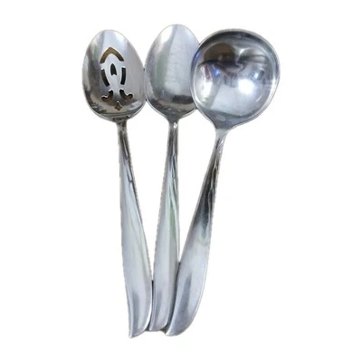Vintage Duchess Stainless Oneida Sugar Spoon, Soup Ladle, Slotted Spoon  - Image 1 of 4