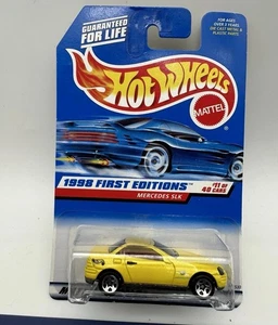 Hot Wheels 1998 First Editions #11 of 40 Cars Mercedes SLK Collector #646 Yellow - Bild 1 von 8