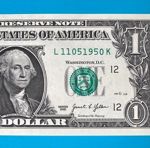 November 5, 1950 / 11 May 1950 (L 11051950 K) BIRTHDAY $1 One Dollar Bill *UNC* - Picture 1 of 4