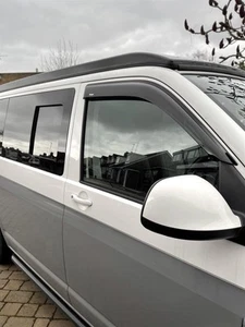 Acrylic Window Deflectors To Fit Volkswagen Transporter T6 Caravelle 2015-2019 - Picture 1 of 6
