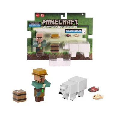 Mattel Minecraft Action Figures & Accessories 2-Packs, 3.25-inch Scale with P... - Image 1 of 4