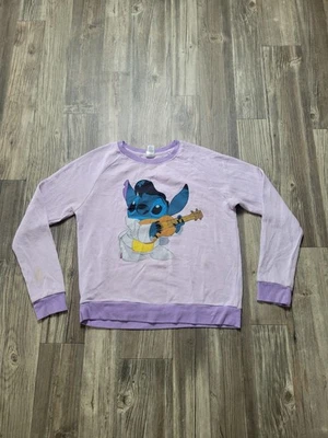 Suéter Disney Stitch Feminino Médio Gola Redonda Pulôver Elvis Música Guitarra - Imagem 1 de 4