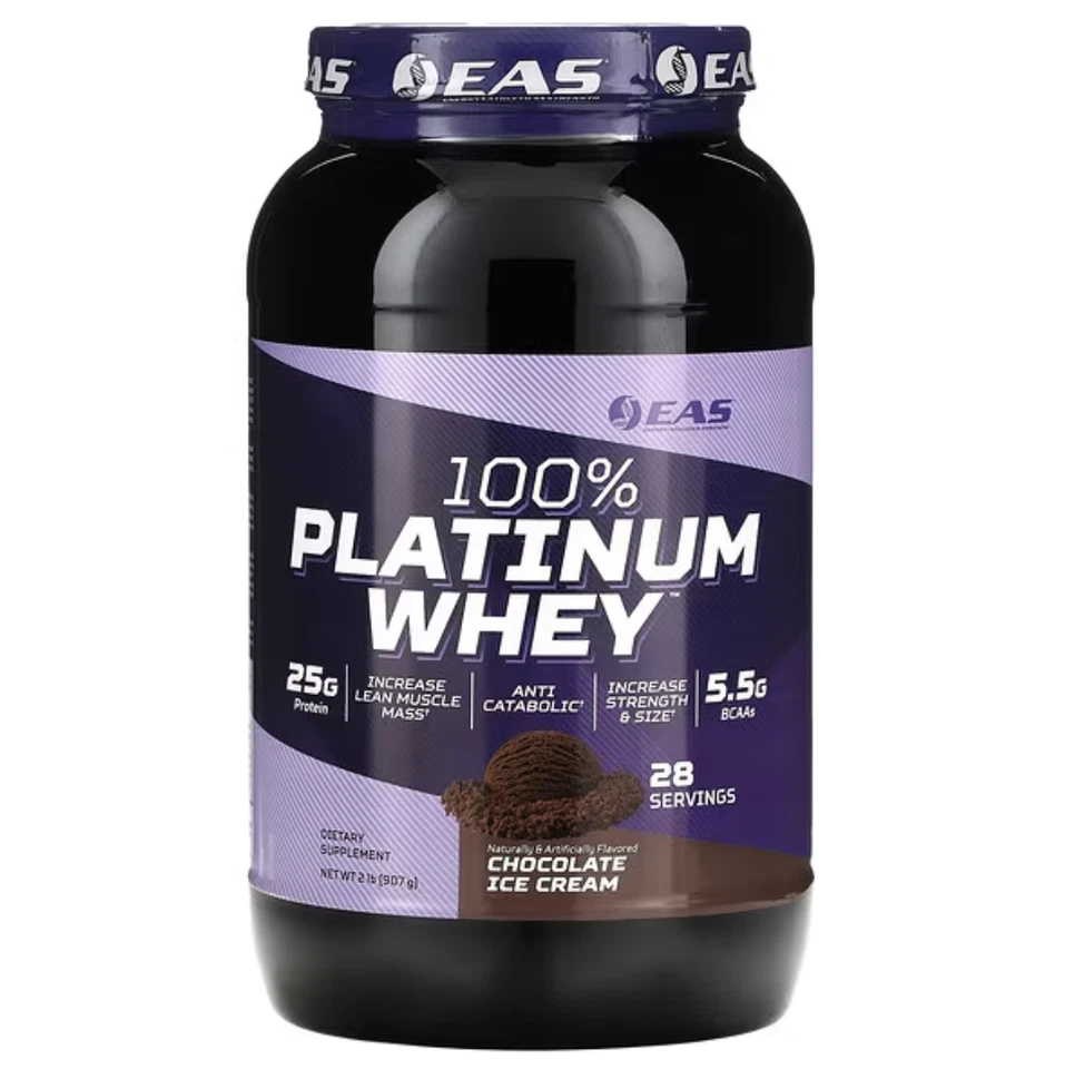 100% Platinum Whey, Chocolate Ice Cream , 2 lb (907 g) - Image 1 of 1