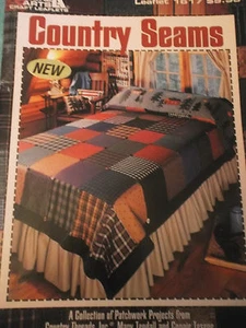 QUIILT PATTERNS COUNTRY SEAMS PATCHWORK PROJECTS VEST WALL HANGING CHICKENS - Picture 1 of 5