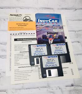 Indy Car Racing PC Vintage Floppy Disk MS DOS IBM Promo Papyrus 3.5" Race Game