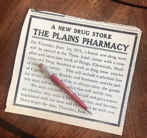 1911 Historic Plains Hotel Antique Cheyenne Wyoming Newspaper Ad Clipping Old - Picture 1 of 2