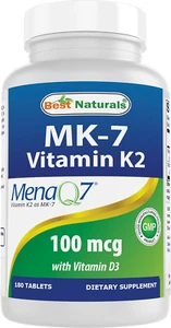 Vitamin K2 (MK7) with D3 Supplement Bone and Heart Health (5000 IU Vitamin D3 & - Picture 1 of 12