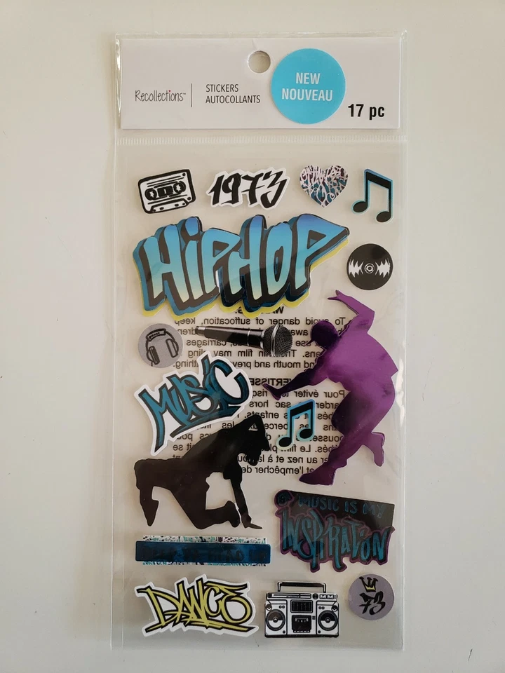 Pegatinas para álbumes de recortes de música hip hop de recuerdos Foto 1 de 1