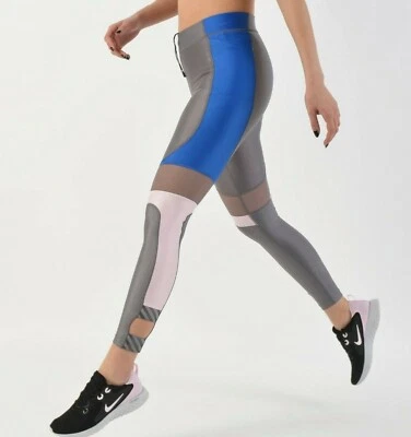 NIKE POWER SPEED TIGHT FIT COLOURBLOCK RUNNING TIGHTS AJ8813-057 WOMEN S M L XL - Image 1 of 4