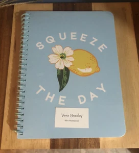 Vera Bradley Mini Notebook Spiral Lemon Grove Squeeze The Day NWOT Sealed Rare - Picture 1 of 8