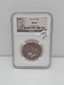 2015 P Kennedy Half Dollar - NGC MS 67 - Business Strike - Free Shipping! CB9-62 - Picture 1 of 4