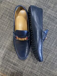 Men’s GUCCI Blue Leather Moccasin Driver