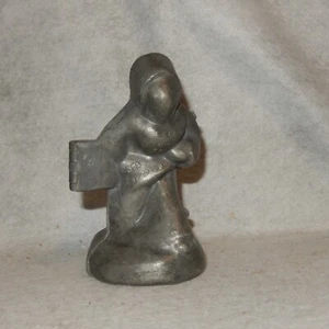 Antique Ice Cream Mold Old Mother Hubbard Figure E & Co 981 Pewter Nursery Rhyme - Picture 1 of 7