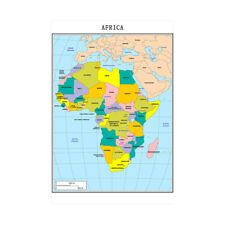 Political Map of Africa Educational Maps Prints Poster A1 A2 Maxi