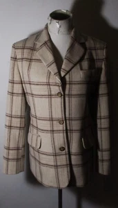 Women's L.L. BEAN Tan Wool & Cashmere Jacket Size 10 Petite - Picture 1 of 8