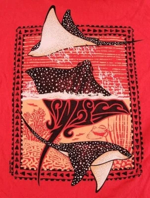 Сумасшедшие рубашки рубашка мужская средний пятнистый орел Ray Manta Гавайи рыбы футболка для взрослых A01 - Изображение 1 из 4