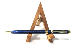 Royal Blue w/Gold Plate Trim Ballpoint Pen - Ad for West Palm Beach Const. Co.  - Picture 1 of 4