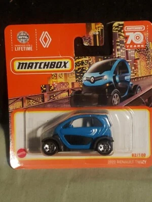 2023 Matchbox 2022 Renault Twizy #82 Blue Car 1/64 Kids Toy Mattel NEW  - Image 1 of 2