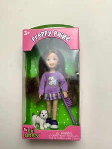 TY Li'l Ones 2009 Preppy Paige 4 Zoll kleines Mädchen Puppe und ihr Welpe Neu im Karton - Bild 1 von 4