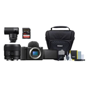 Sony Alpha ZV E10 II Content Creators Camera Black Body with Lens Bundle - Picture 1 of 7