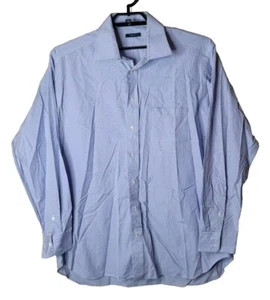 Burberry London Men's Blue Plaid Button Down Shirt Size 17/35 XL t75 - Picture 1 of 8