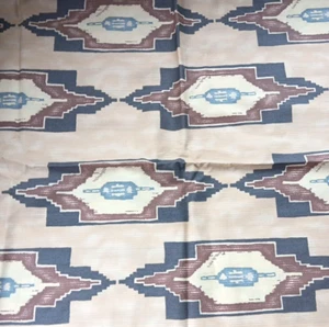 VTG CROSCILL Southwest Cotton Fabric Beige Pastels Aztec Quilt Craft 36" X 44" - Picture 1 of 3