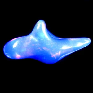 2.85 ct Tremendous Fancy Cut (17 x 8 mm) Ethiopia Play of Colors Blue Opal - Picture 1 of 1