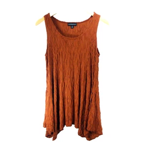 Cynthia Rowley Damen Burnt Orange Gr. M Flare Struktur Neckholder Kleid Taschen - Bild 1 von 6