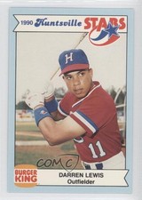 1990 Burger King Huntsville Stars Darren Lewis Rookie RC