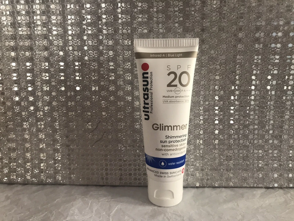 Ultrasun FPS 20 Brillo Brillante Protección Solar Piel Sensible 25ml Mini Nuevo