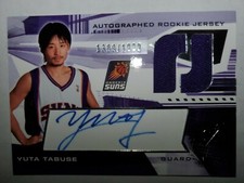 Yuta Tabuse #118 Upper Deck 2004-05 SPx Rookie Relic Auto #'d 1309/1999 Card NM