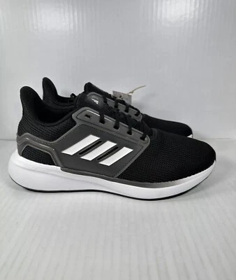 Tênis de corrida Adidas EQ19 Run preto branco atlético GY4719 novo masculino tamanho 13 - Imagem 1 de 4