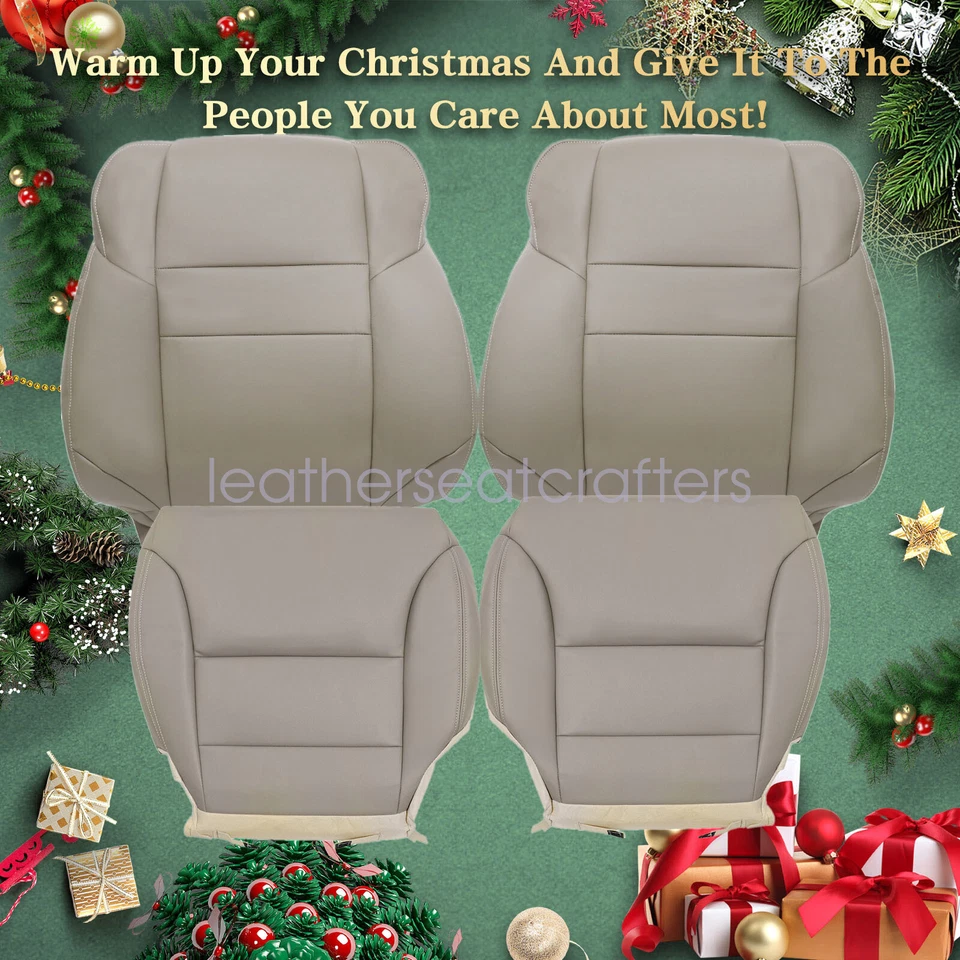 New For 2012-2016 Honda CR-V Driver&Passenger Bottom-Top Leather Seat Cover Tan Foto 1 de 4