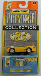 1998 Matchbox Premiere Collection Mitsubishi 3000GT Spyder - 1:64 1/64 Yellow