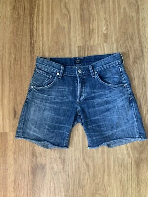 CITIZENS OF HUMANITY Jerome Dahan Womens Denim Jean Shorts Blue Sz 25 Button Fly - Image 1 of 4