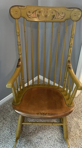 Hitchcock Stenciled Rocking Chair - Country Style Rocker Cover