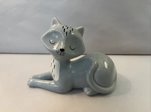 Ceramic Gray Fox Figurine, Home Decor - Picture 1 of 10