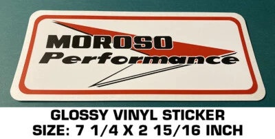 MOROSO PERFORMANCE VINYL DECAL- STICKER - VINTAGE DRAG RACING - NHRA-VALVE COVER - Image 1 of 2