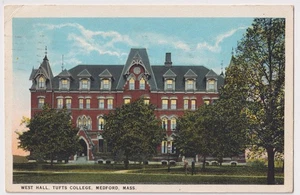 MASSACHUSETTS TUFTS COLLEGE WEST HALL 1937 TO VAN AUKEN, BLOOMFIELD NEW JERSEY - Picture 1 of 2