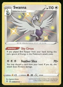 Pokemon Tcg Swanna #SV096 Pokemon Shining Fates NM - Picture 1 of 2
