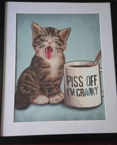 Completed Diamond Painting - Piss Off. Partial Drill. Framed. 26.5" x 22" - Picture 1 of 1