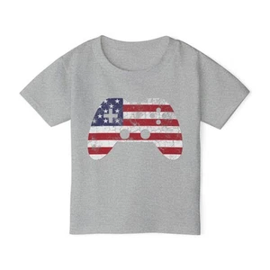 Patriotic Toddler T-Shirt with Vintage Game Controller Design, Kids' [...] - Picture 1 of 21